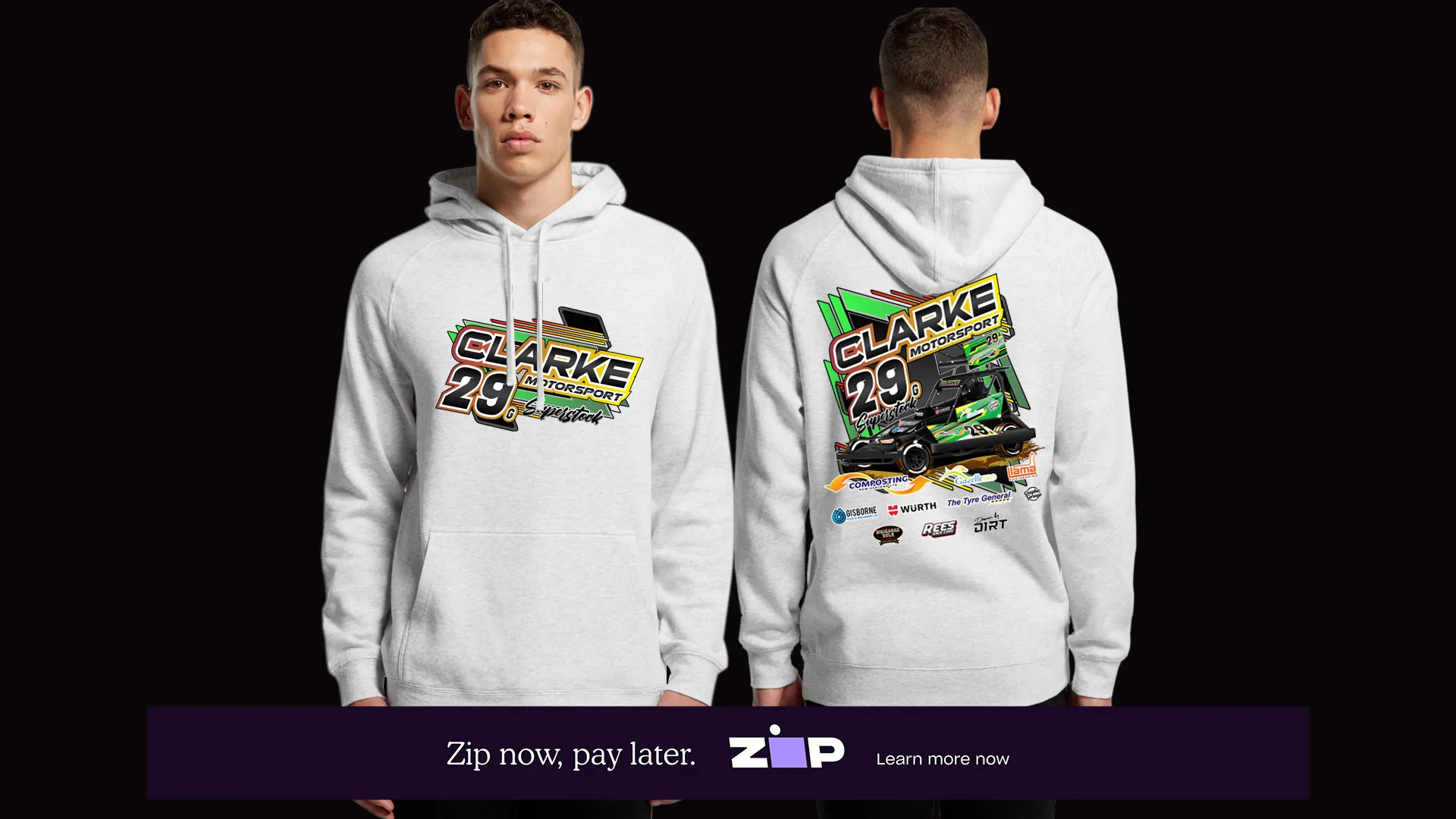 Mens Clarke Motorsport Hoodie