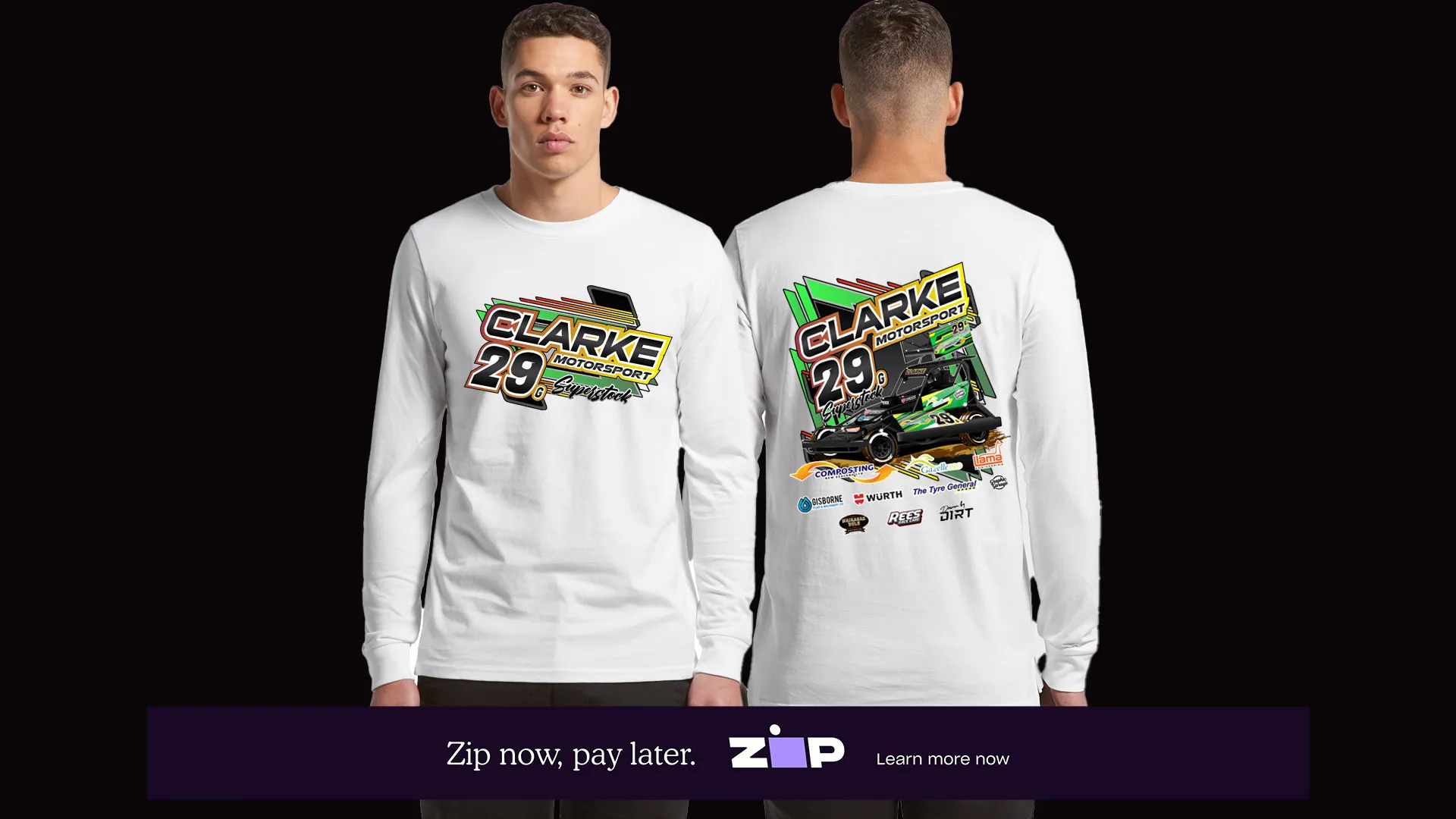 Mens Clarke Motorsport Longsleeve Tee