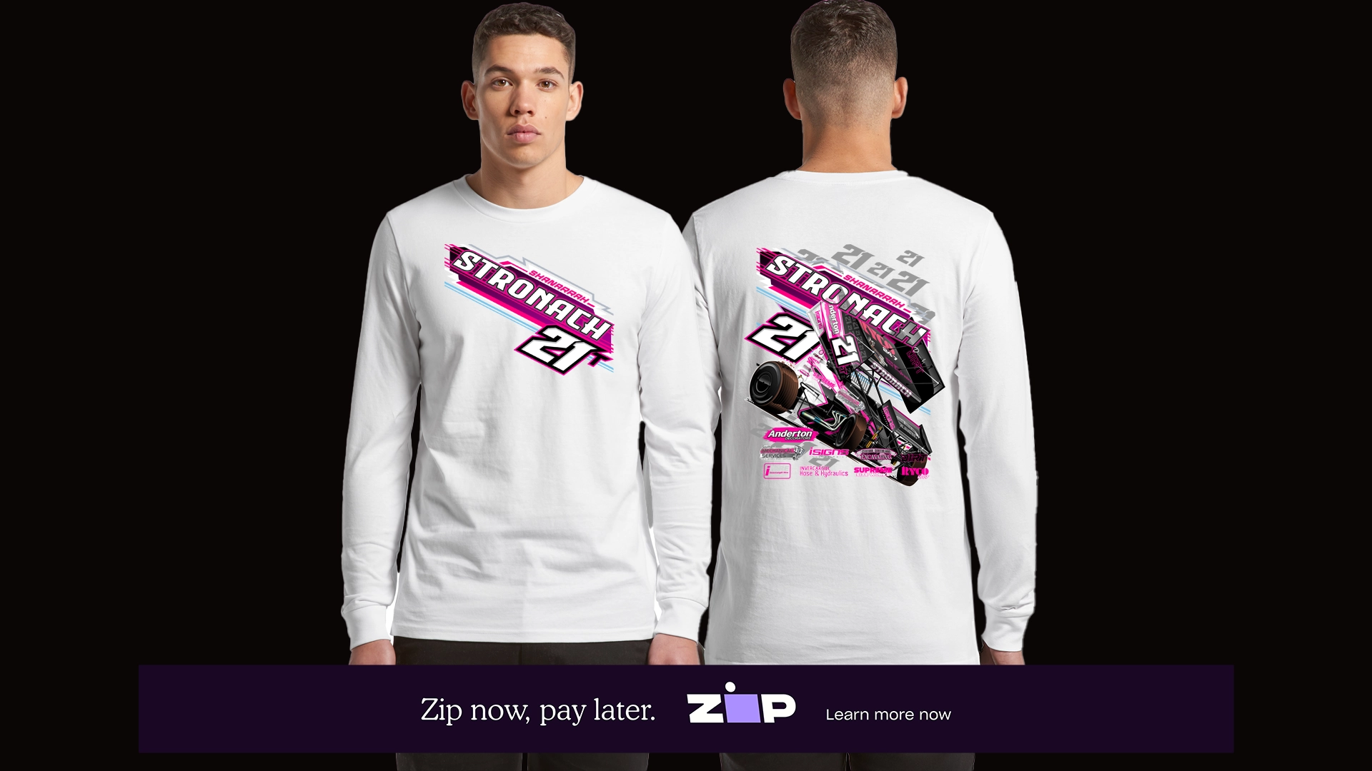 Mens Stronach Racing Longsleeve Tee