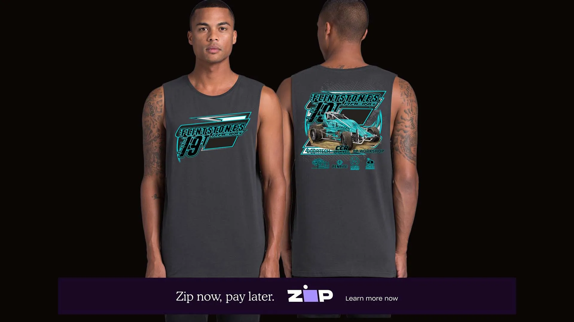Mens Flintstones Racing Tank