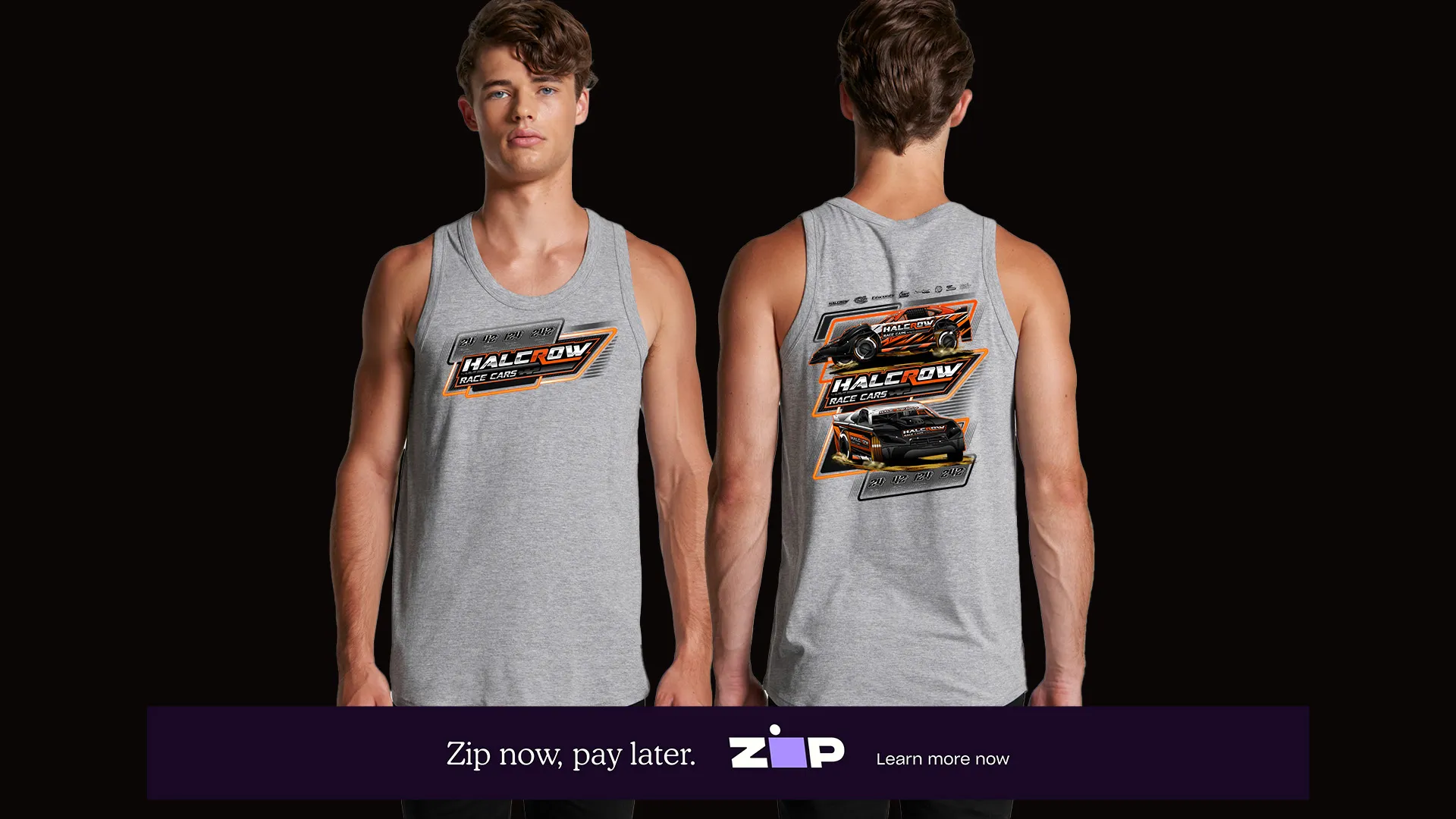 Mens Halcrow Race Cars Singlet