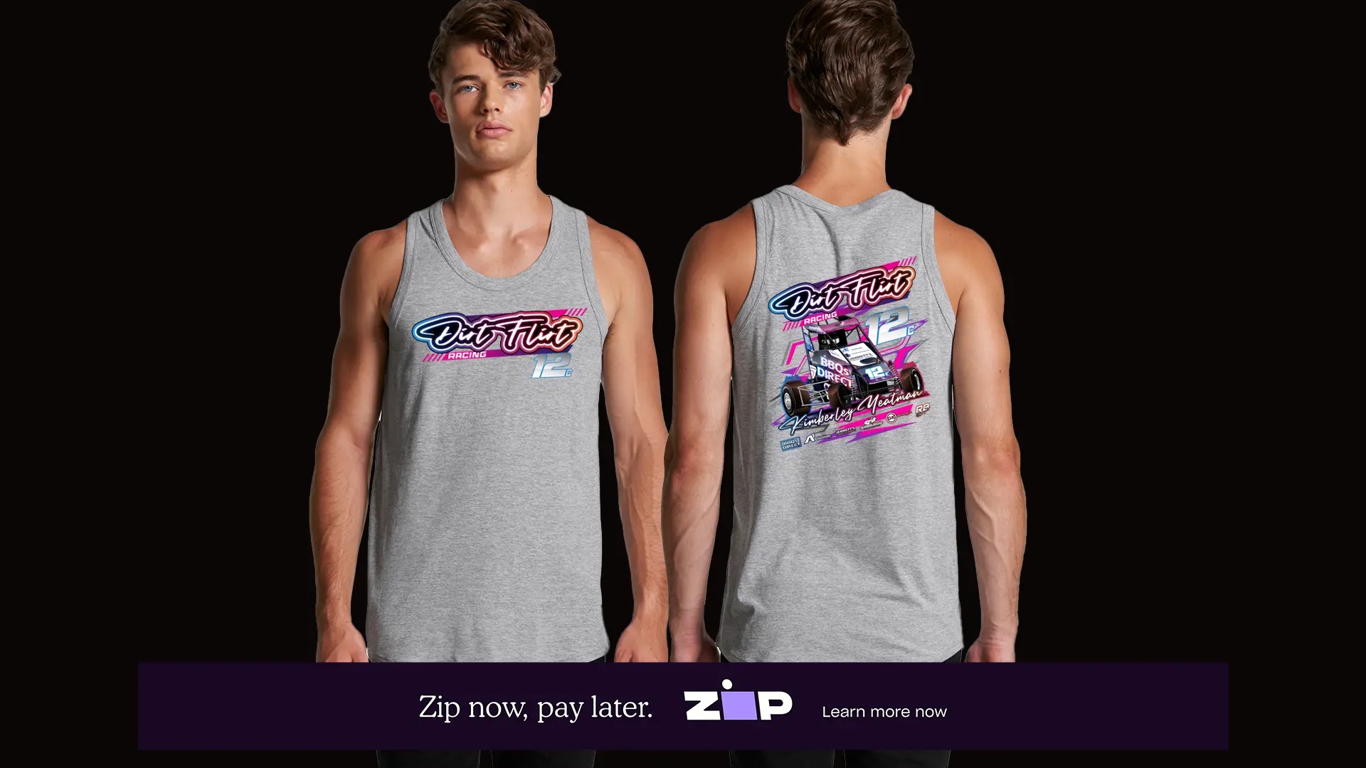 Mens Dirt Flirt Racing Team Singlet
